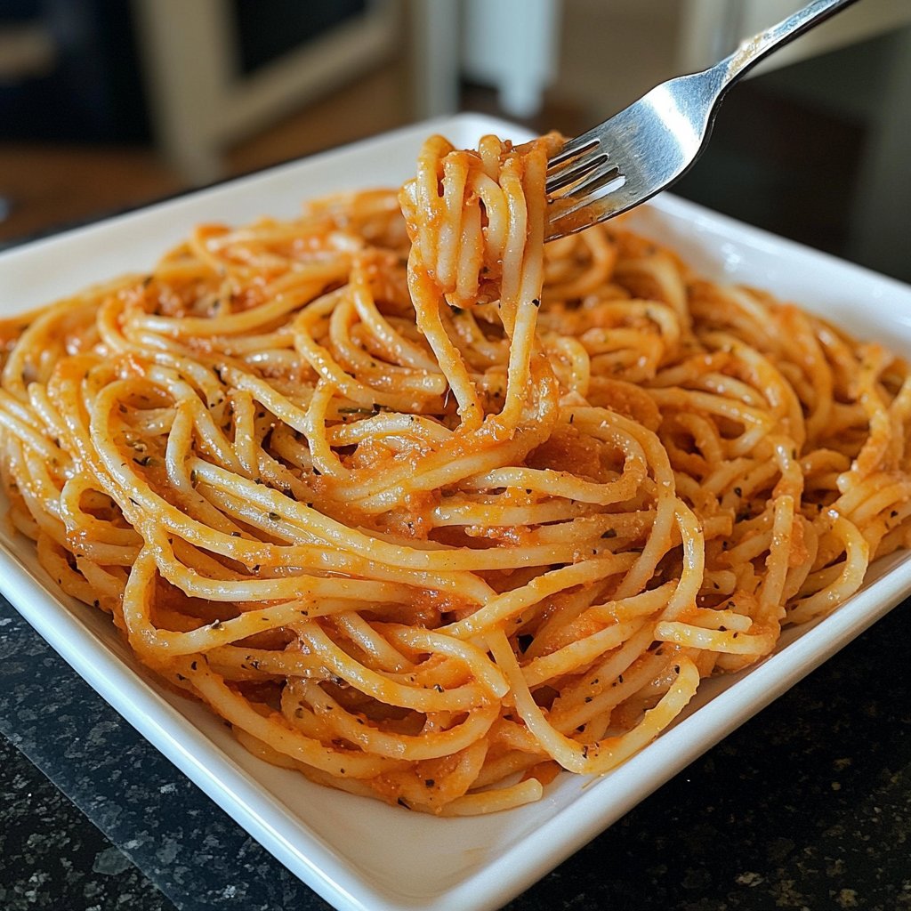 Spaghetti mit Tomaten-Basilikum-Sauce