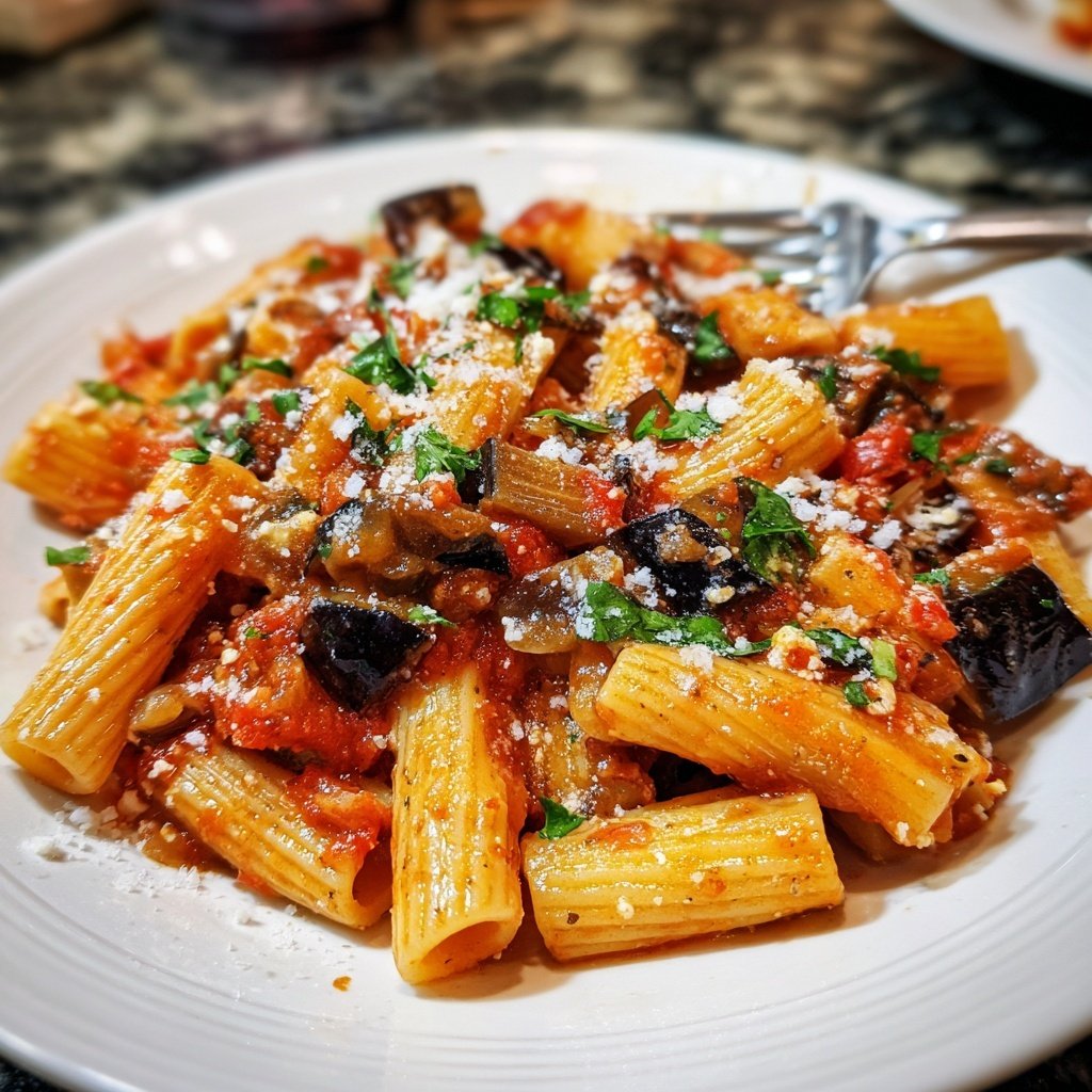 Internationale Küche Italienische Pasta alla Norma