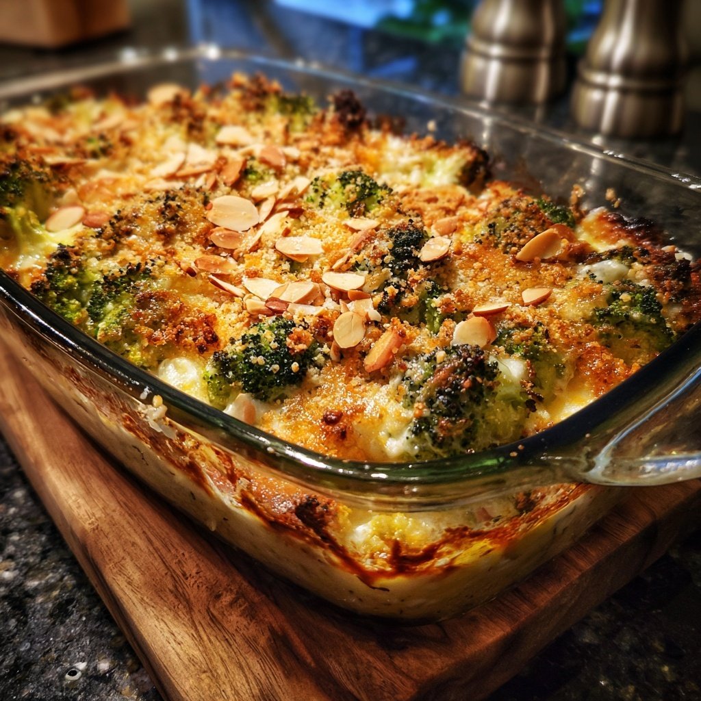 Brokkoli Mandel Auflauf Mit Parmesan