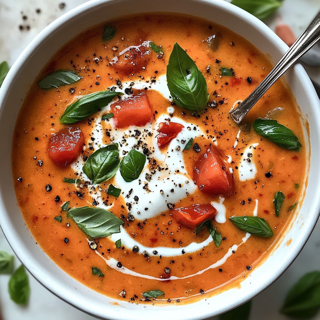 Tomatensuppe mit Sahne