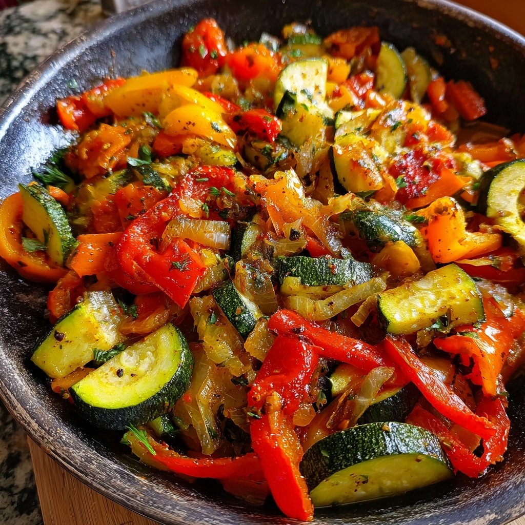 Abendessen leicht mit Gemüsepfanne