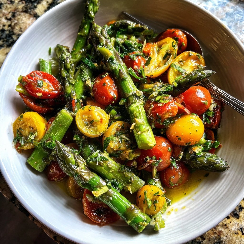 Grüner Spargel Salat