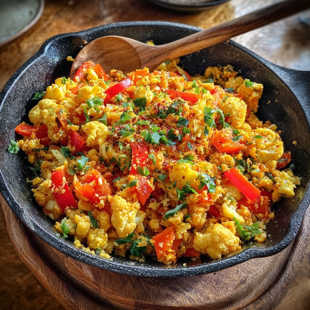 Blumenkohl Reis Pfanne Mit Paprika
