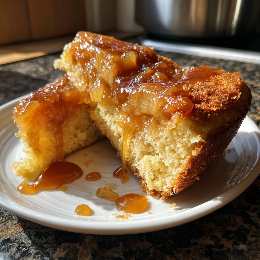 Blechkuchen mit Apfelkompott