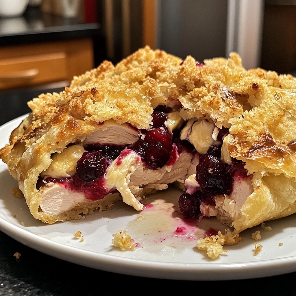 Cranberry-Brie-gefülltes Hähnchen