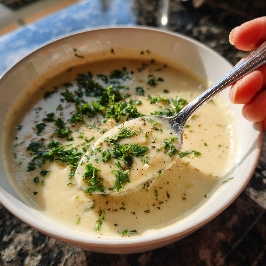 Blumenkohlsuppe mit Petersilie