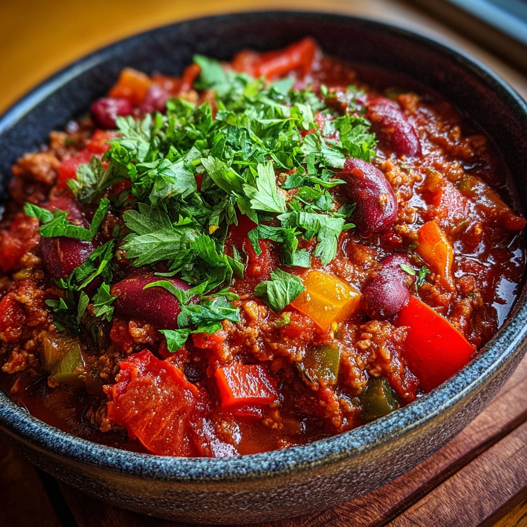 Chili sin Carne mit Koriander