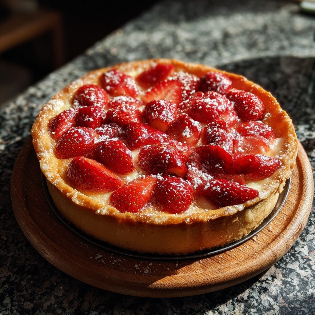 Erdbeerkuchen Mit Frischer Zitronenschale
